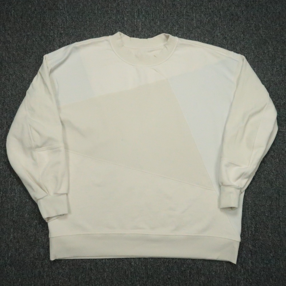 Lululemon Sweatshirt Womens Extra Large Cream Perfectly Oversized Crew Pullover